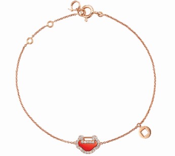 Petite Yu Yi 18K 玫瑰金钻石及红玛瑙手链   RMB 10,580